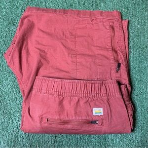 Vuori Men’s V370 Ripstop Athletic Hiking Shorts size XL Dark Penny Red/Orange